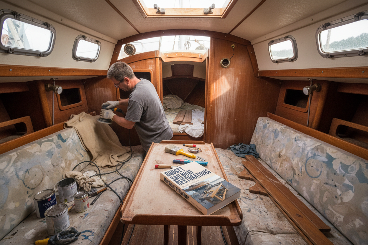 Sailboat Interior with Budget Sailboat Restorations Book